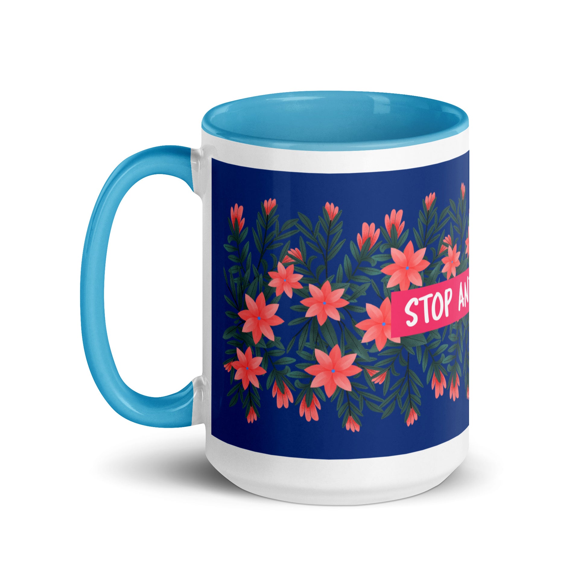 Flower Anthem | Antisemitism | White Mug With Color Inside
