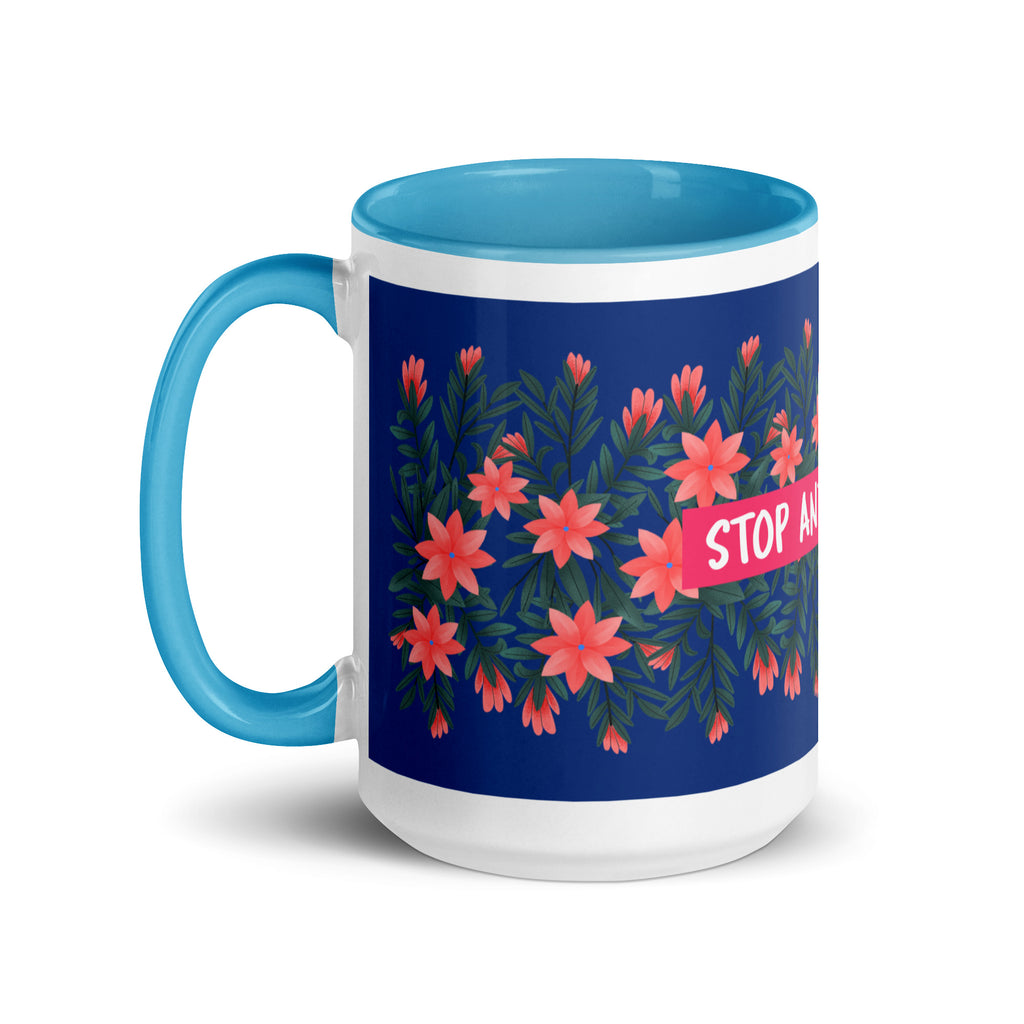 Flower Anthem | Antisemitism | White Mug With Color Inside