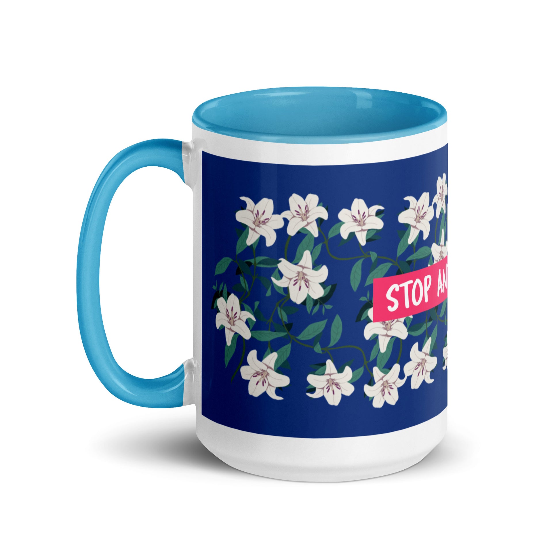 Flower Anthem | Antisemitism | White Mug With Color Inside