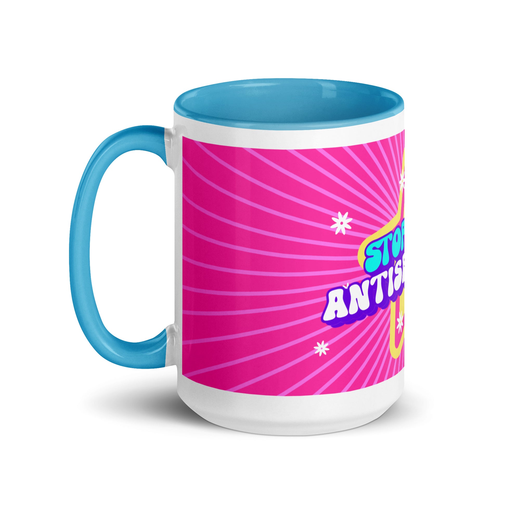 Pink Destiny | Antisemitism | White Mug With Color Inside