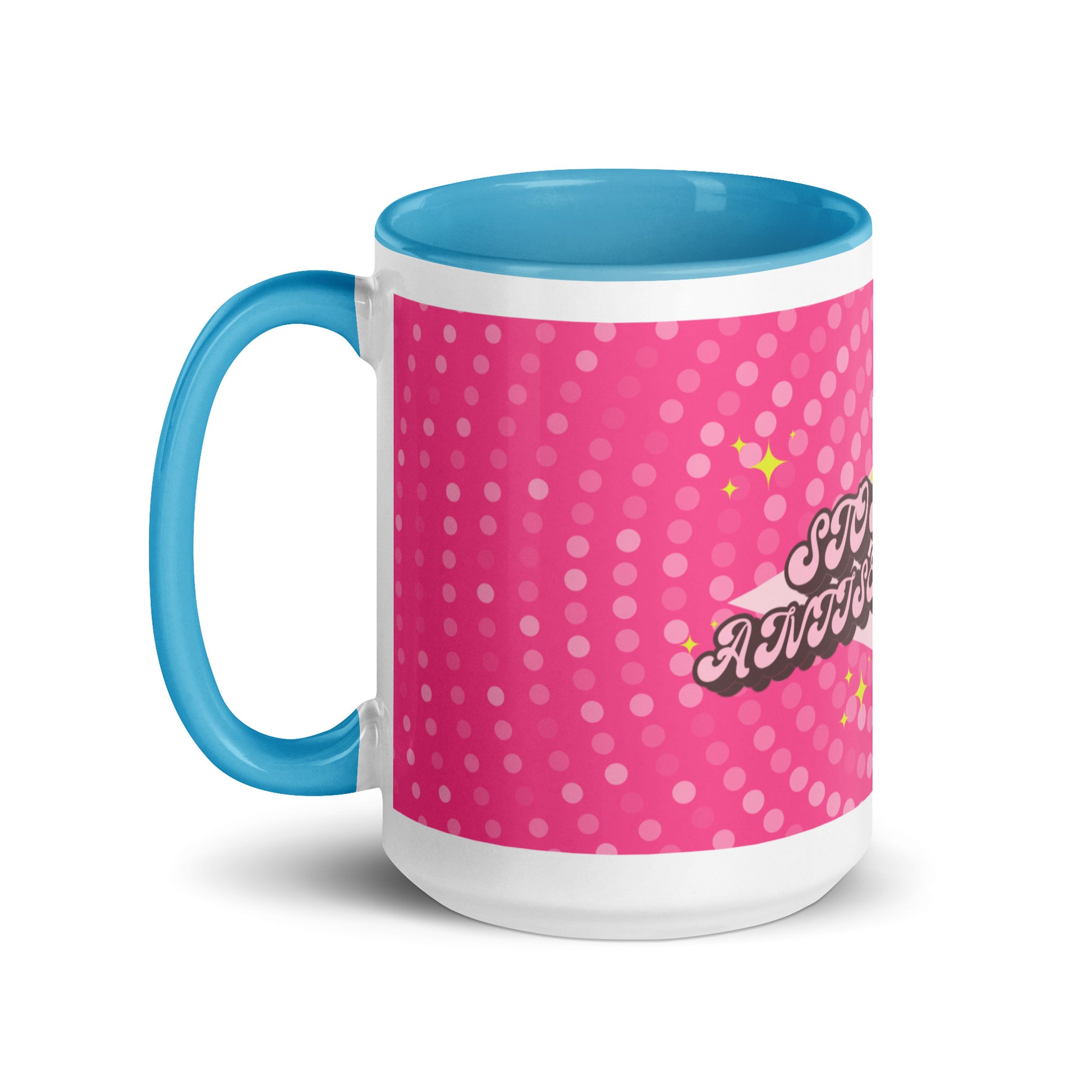 Pink Destiny | Antisemitism | White Mug With Color Inside