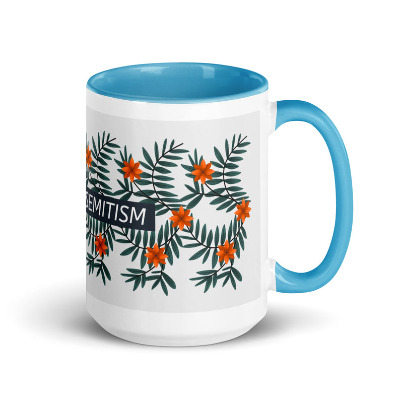 Flower Anthem | Antisemitism | White Mug With Color Inside