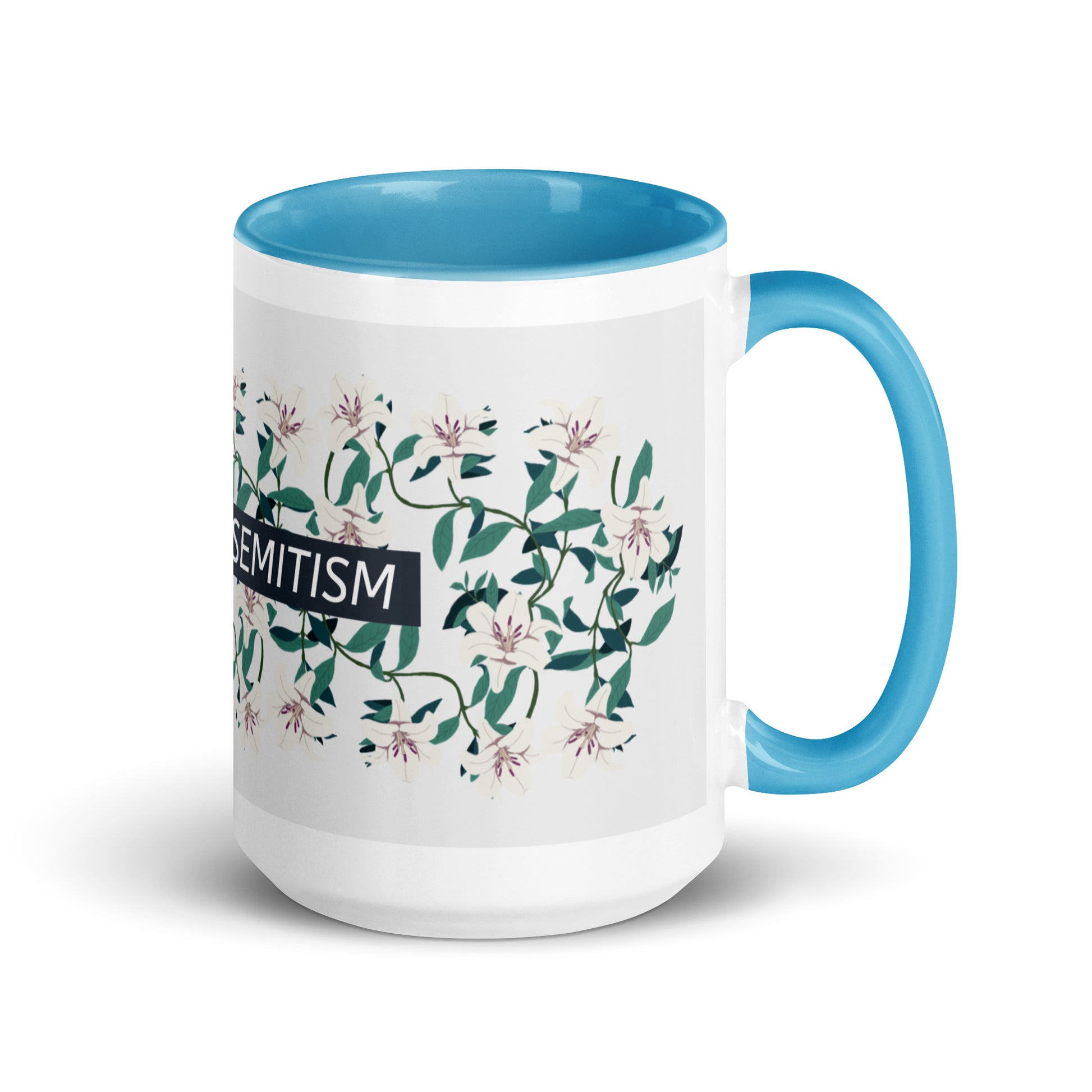Flower Anthem | Antisemitism | White Mug With Color Inside