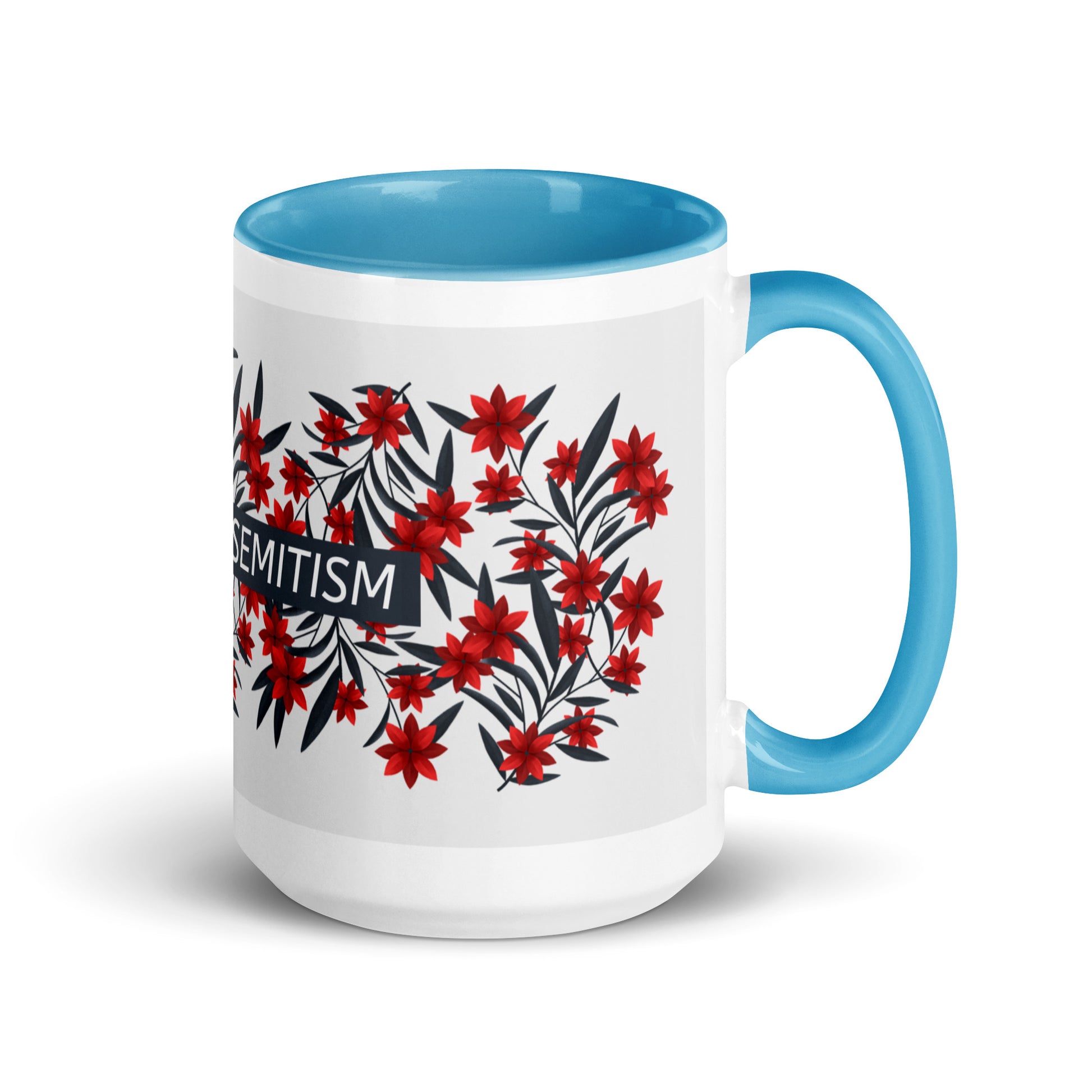 Flower Anthem | Antisemitism | White Mug With Color Inside