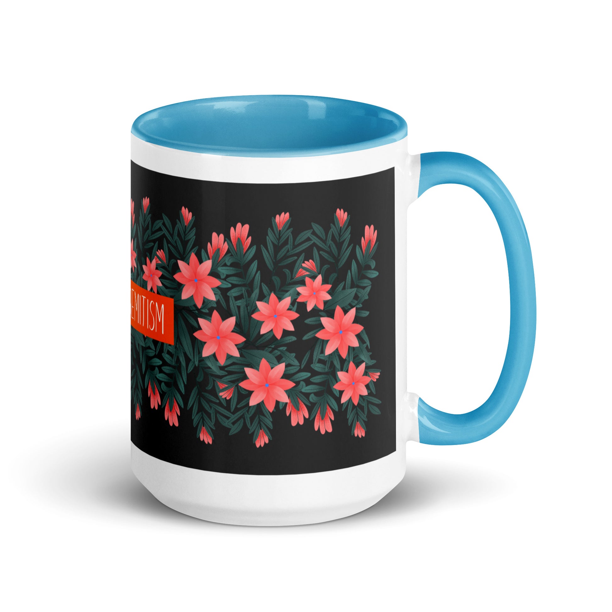 Flower Anthem | Antisemitism | White Mug With Color Inside