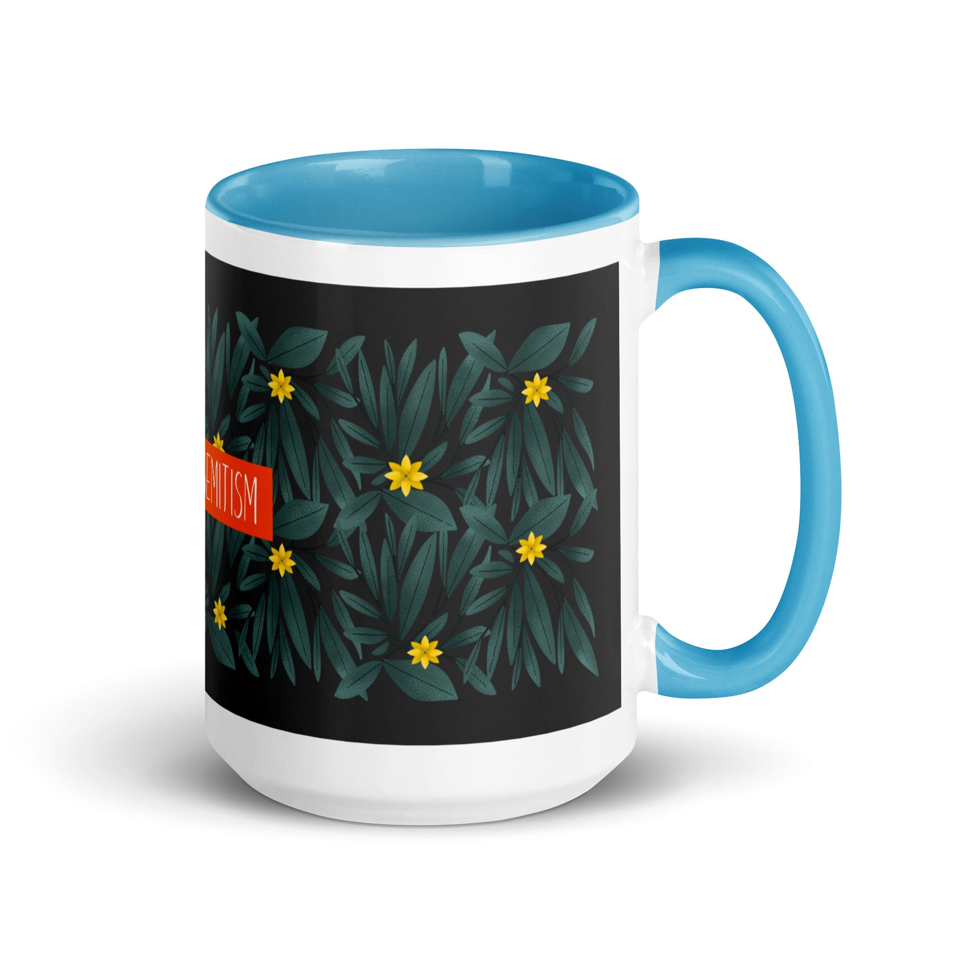 Flower Anthem | Antisemitism | White Mug With Color Inside
