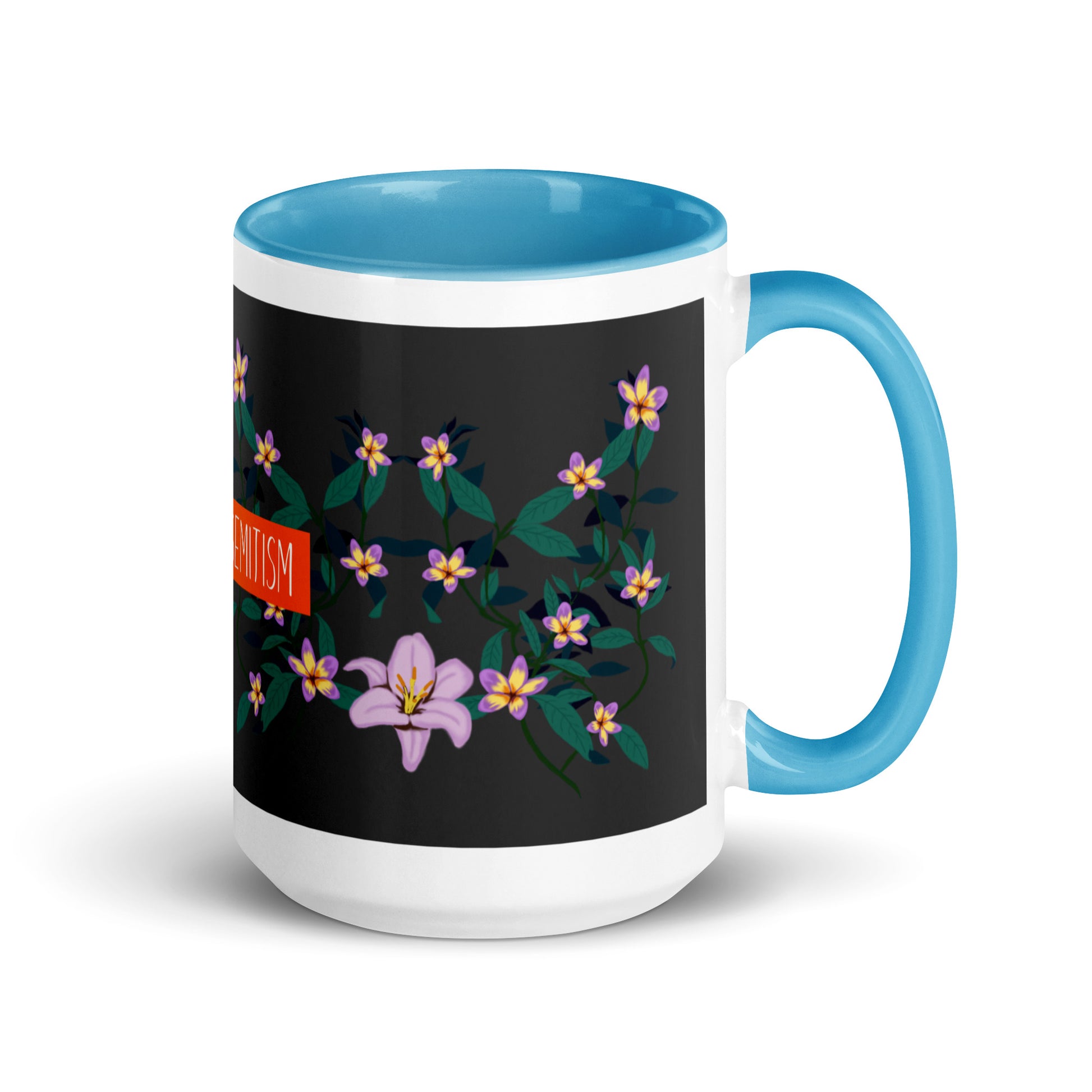 Flower Anthem | Antisemitism | White Mug With Color Inside