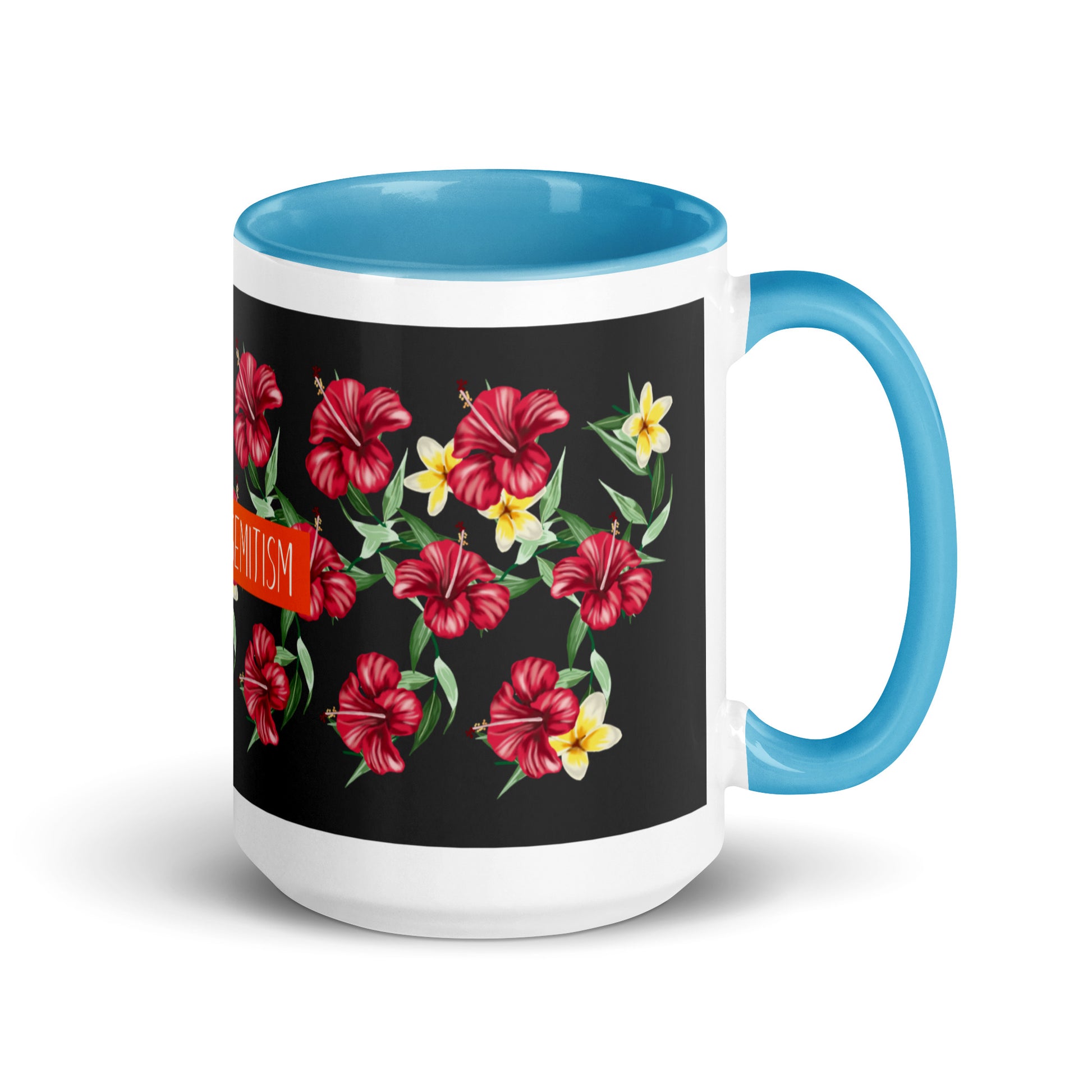Flower Anthem | Antisemitism | White Mug With Color Inside