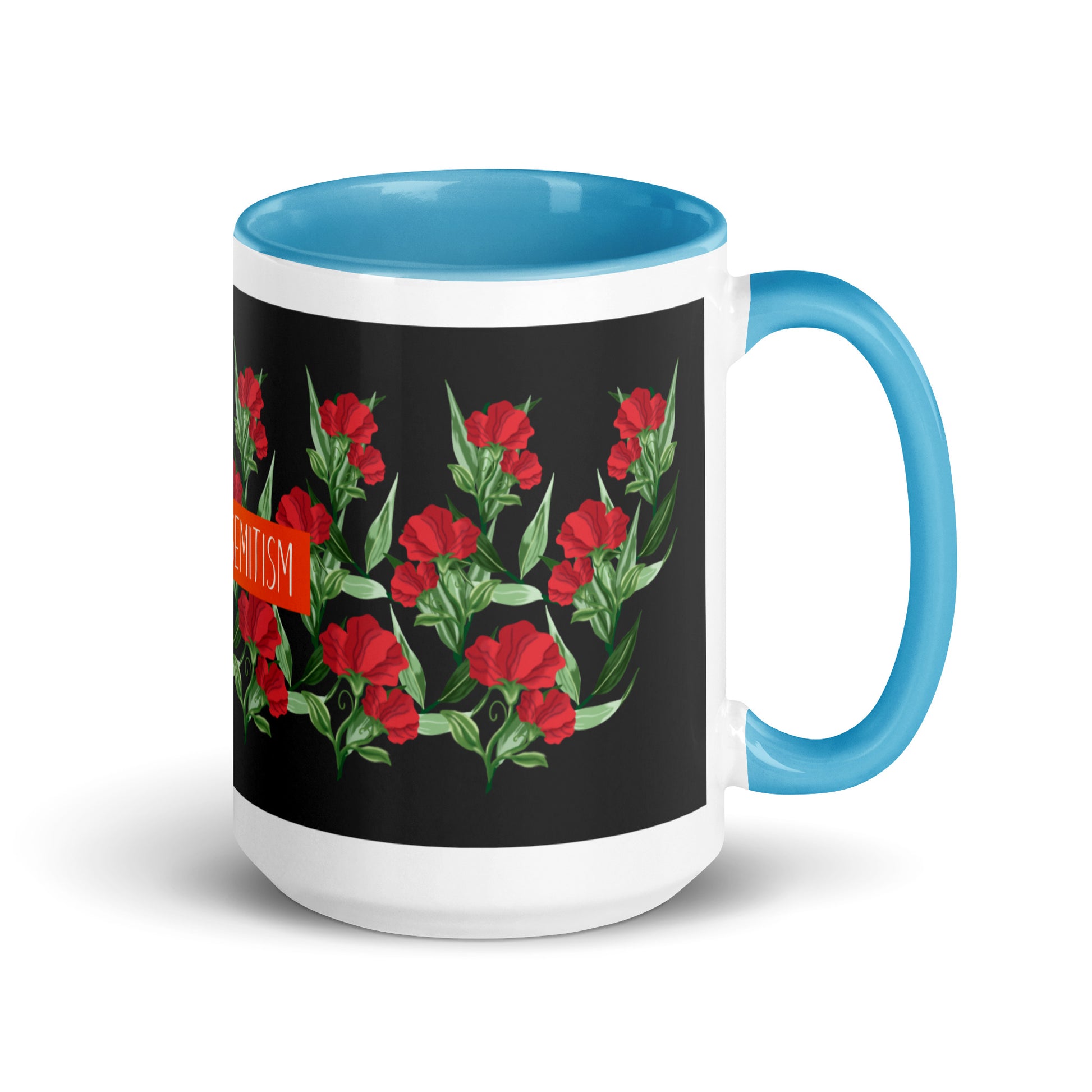 Flower Anthem | Antisemitism | White Mug With Color Inside