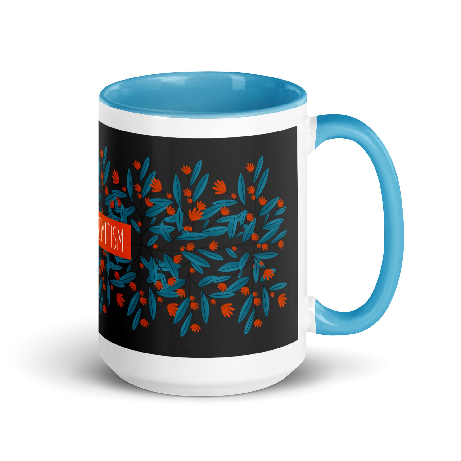 Flower Anthem | Antisemitism | White Mug With Color Inside