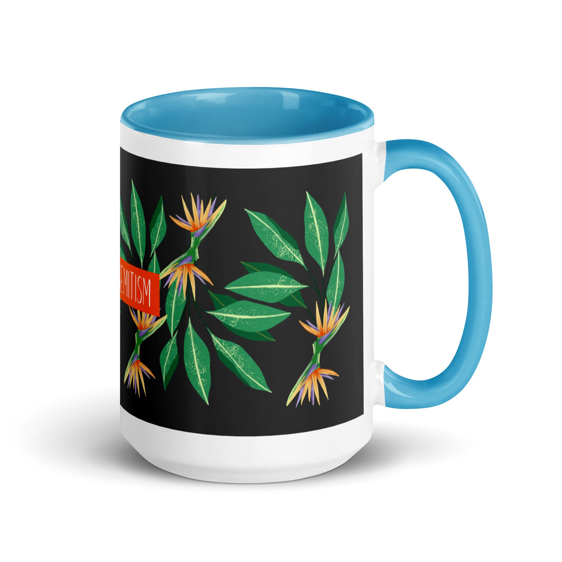 Flower Anthem | Antisemitism | White Mug With Color Inside