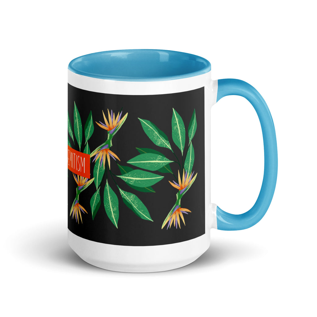 Flower Anthem | Antisemitism | White Mug With Color Inside