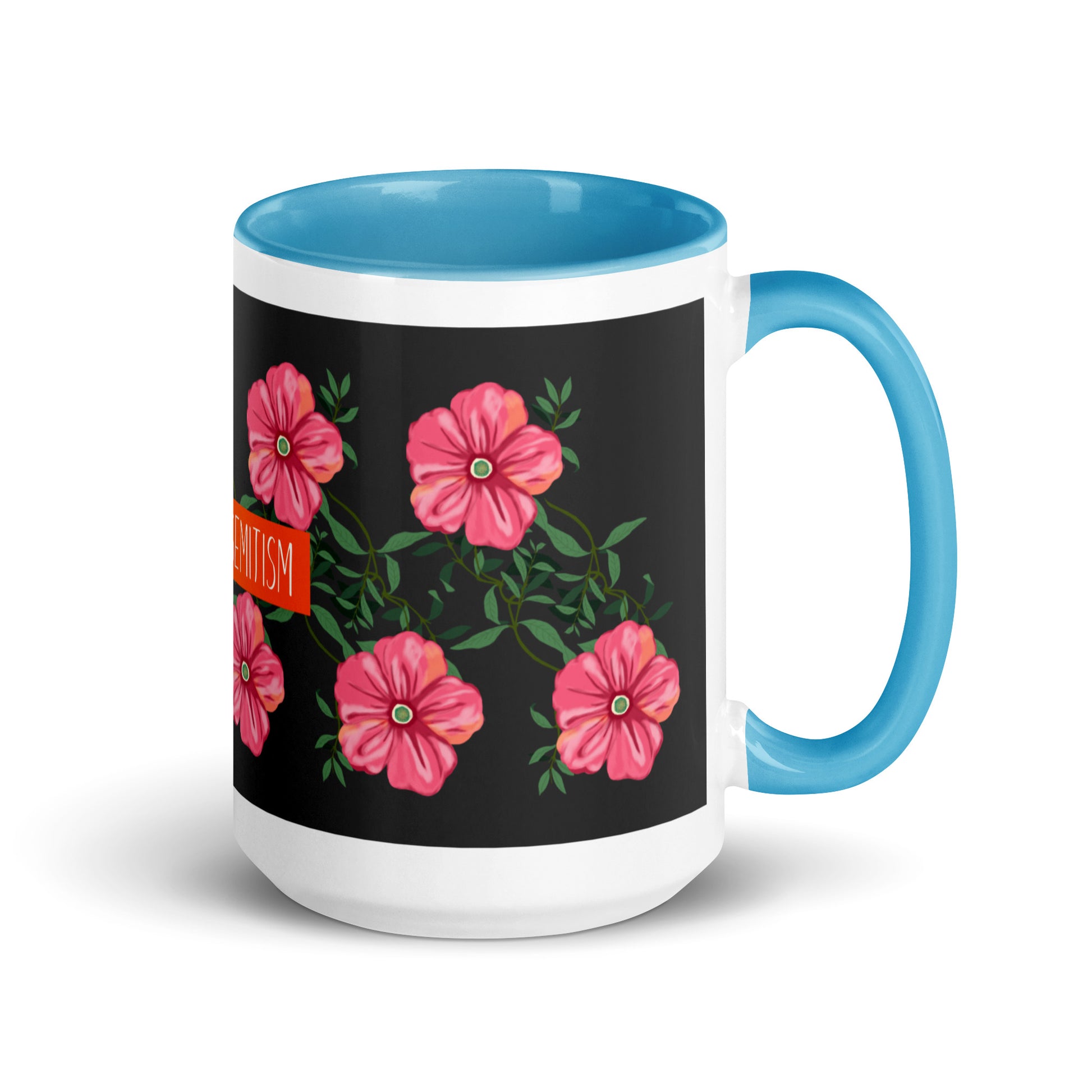 Flower Anthem | Antisemitism | White Mug With Color Inside