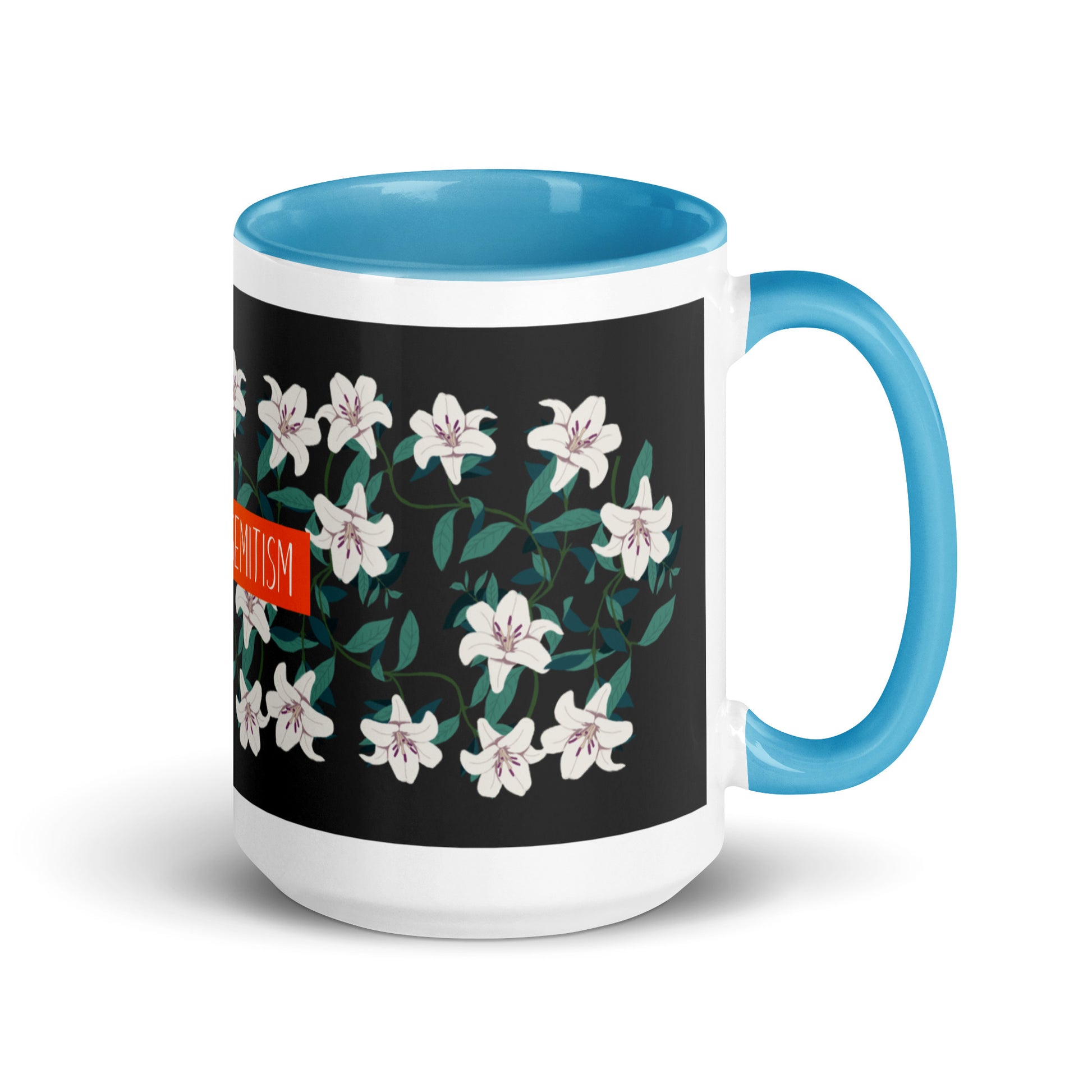 Flower Anthem | Antisemitism | White Mug With Color Inside