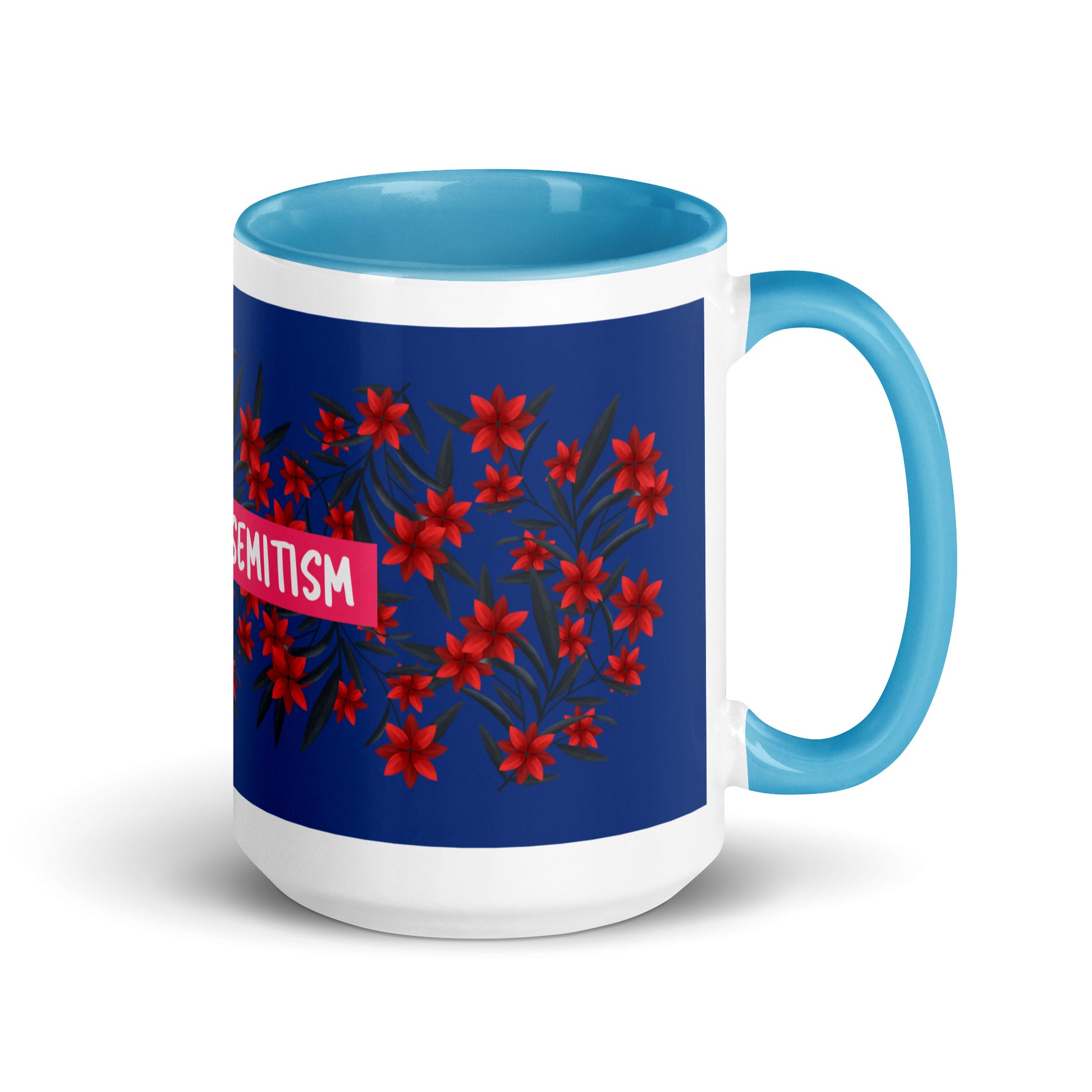 Flower Anthem | Antisemitism | White Mug With Color Inside