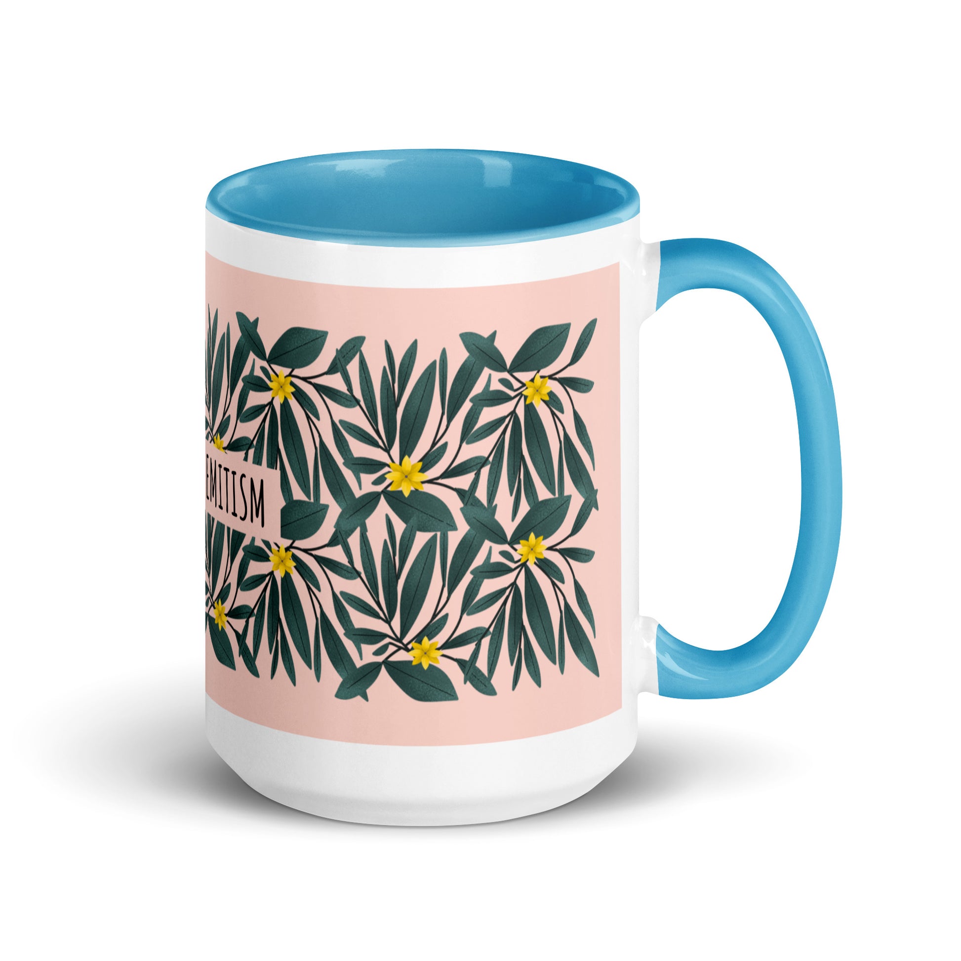 Flower Anthem | Antisemitism | White Mug With Color Inside
