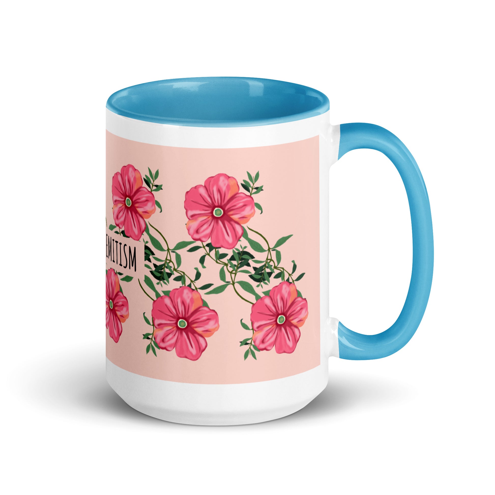 Flower Anthem | Antisemitism | White Mug With Color Inside