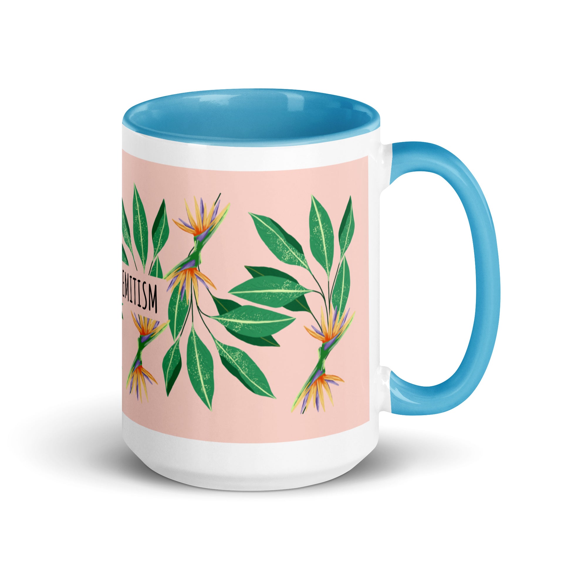 Flower Anthem | Antisemitism | White Mug With Color Inside
