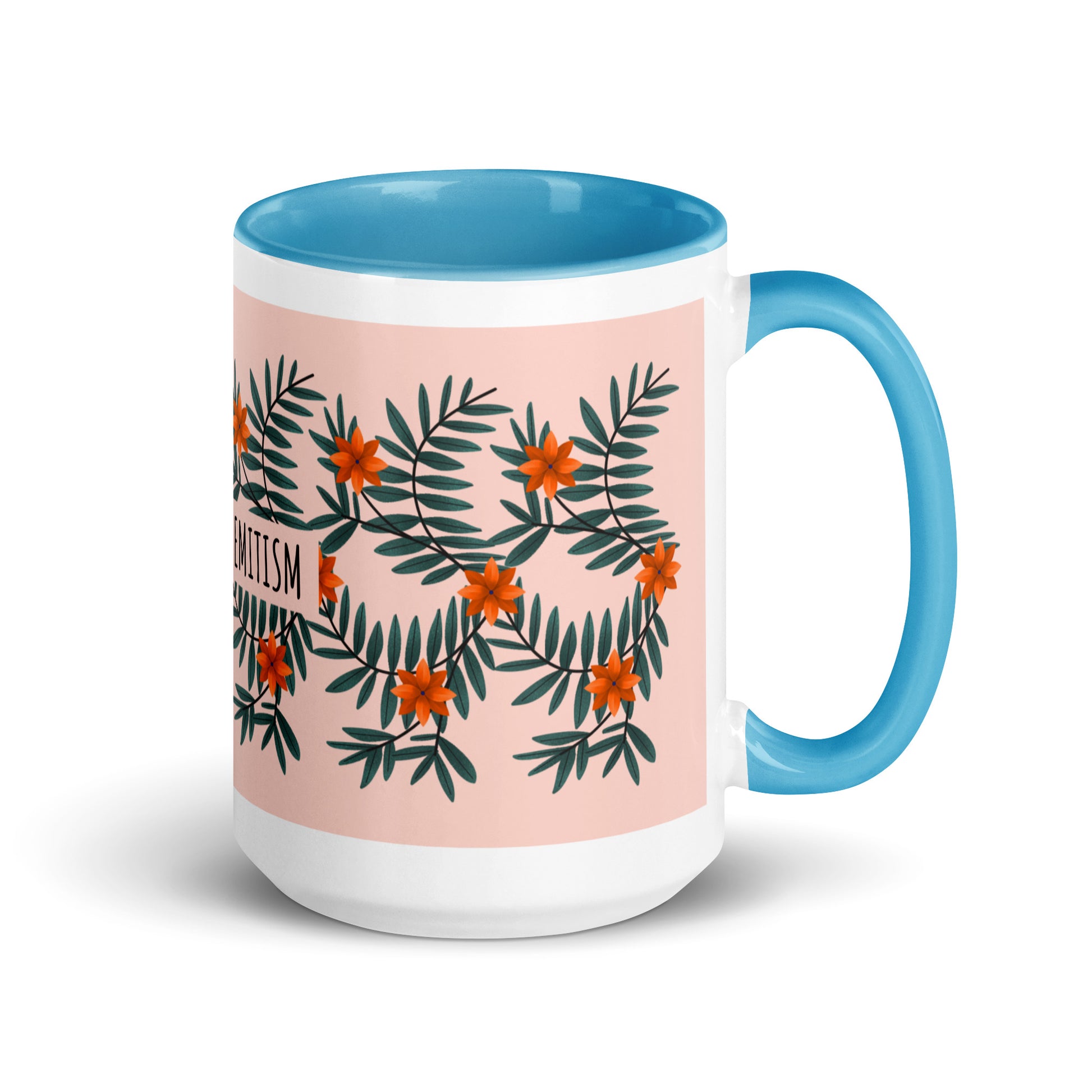 Flower Anthem | Antisemitism | White Mug With Color Inside